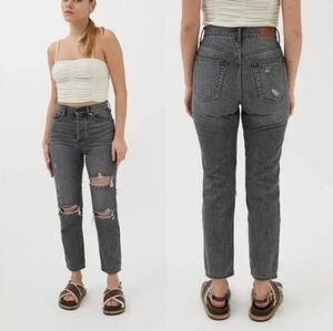 BDG High Rise Slim Straight Distressed Ripped Jeans Size 27